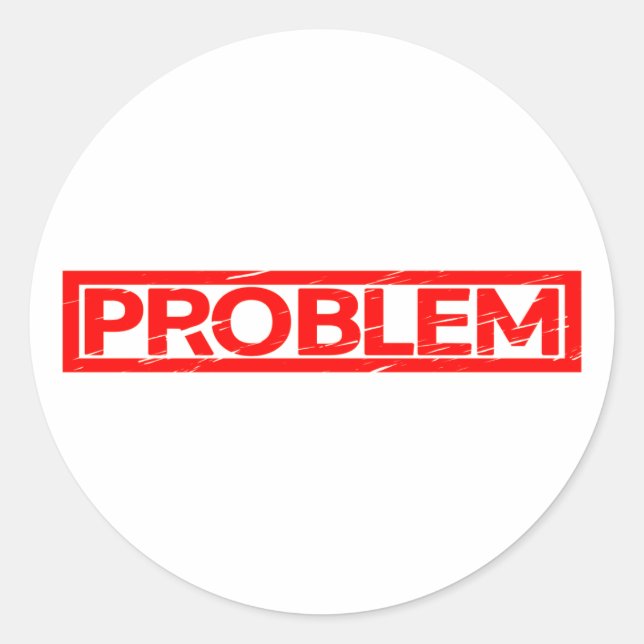 Problemstämpel Runt Klistermärke (Framsida)