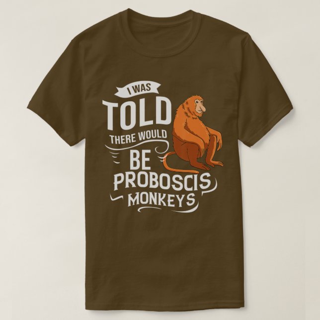 Proboscis Monkey Funny Long Nged Monkey T Shirt (Design framsida)