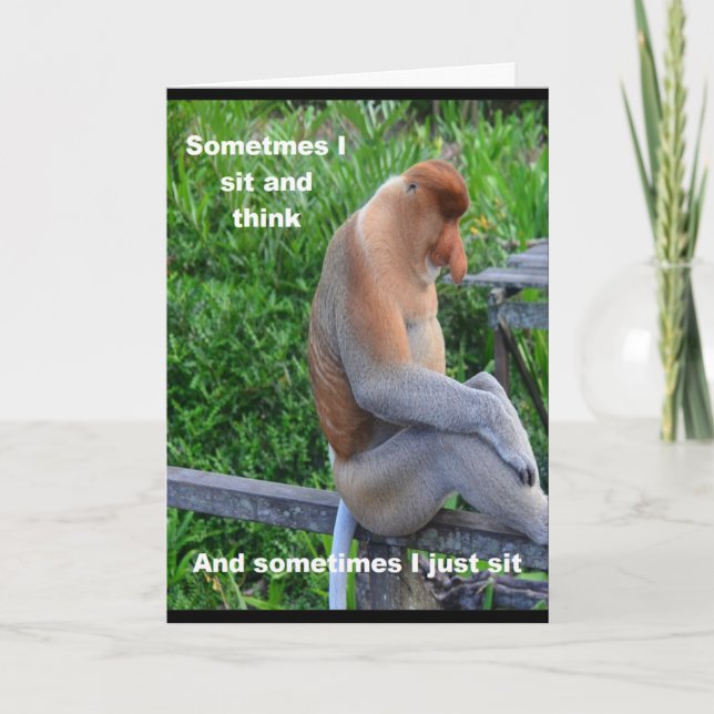 Proboscis Monkey - Grattis på födelsedagen Kort (Framsida)