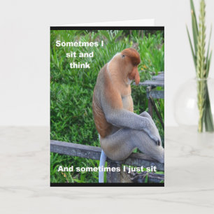 Proboscis Monkey - Grattis på födelsedagen Kort