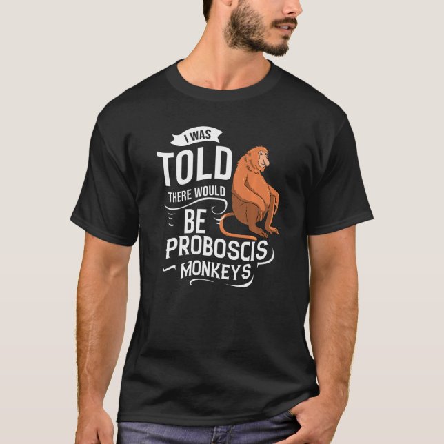 Proboscis Monkey Long Nged Monkey T Shirt (Framsida)