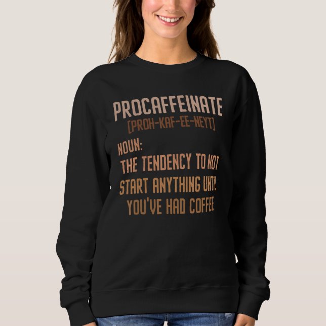 Procaffeinat Kaffeine Drinker Breved Coffee Espre T Shirt (Framsida)
