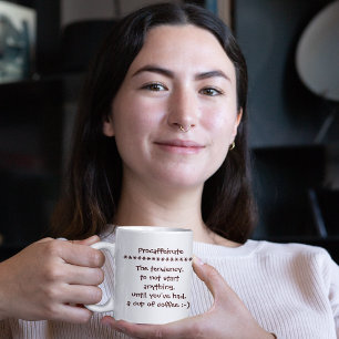 Procaffeinate Funny Mug for Coffee Addicts Älskare Mugg