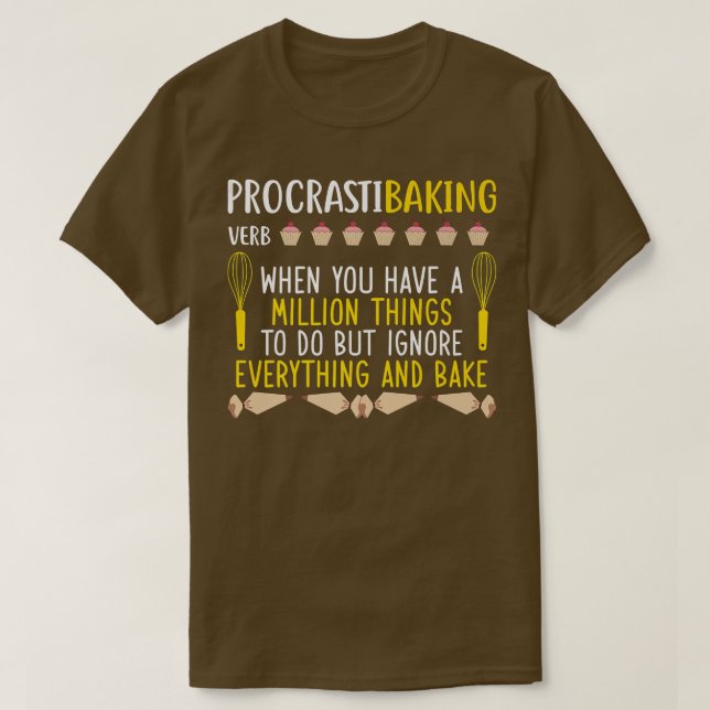 Procastibaking Definition Funny Women Cooking and T Shirt (Design framsida)