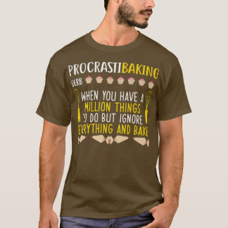Procastibaking Definition Funny Women Cooking and T Shirt