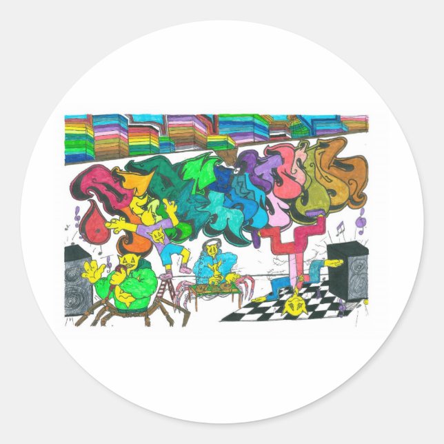 ProccentumHipHop Runt Klistermärke (Framsida)