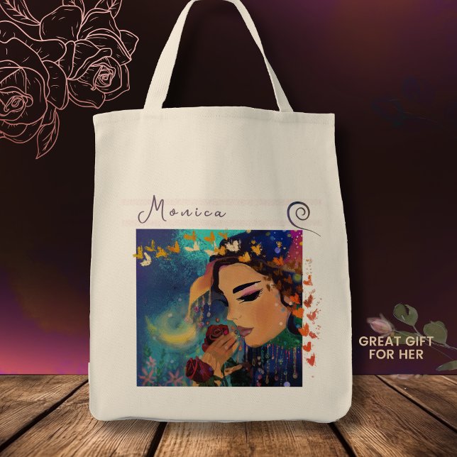 Procent av Ro Tygkasse (Scent of Roses Whimsical Tote Bag)