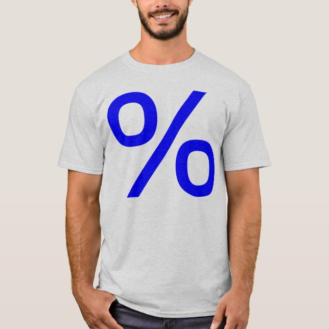 Procent - blå tee shirt (Framsida)