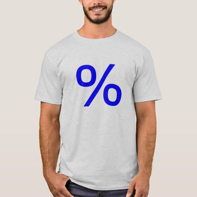 Procent (liten) - blå tee shirt (Framsida)