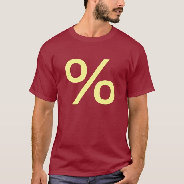 Procent (liten) - Blekens Gult T-shirt (Framsida)