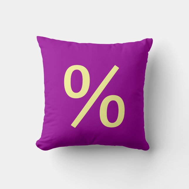 Procentsymbol dekorativ kudde (Framsida)
