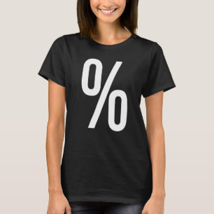 PROCENTTECKEN PROCENTSATS SYMBOL KVOT SÄTTNINGSTEC T SHIRT