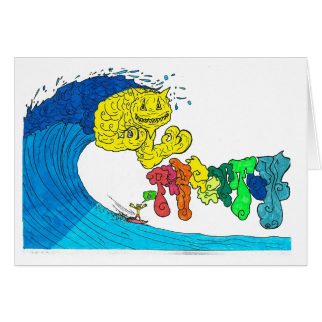 procentuell surfning hälsningskort (Framsidan Horizontal)