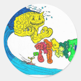 procentuell surfning runt klistermärke