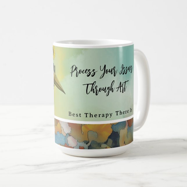 Process Your Trauma Through Art Mug. Kaffemugg (Framsida höger)