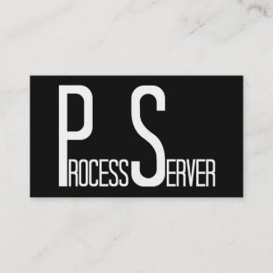 Processaa Affärskort för svart server - enkelt  Visitkort