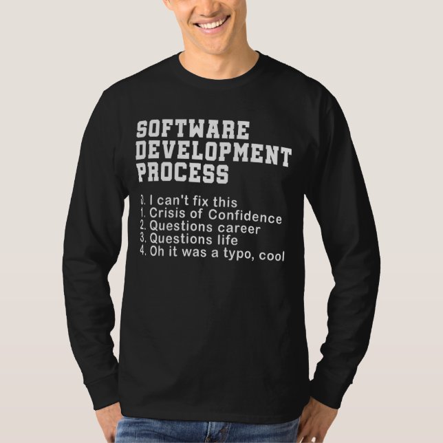 Processaa programkod för softwarns utveckling Nerd T Shirt (Framsida)