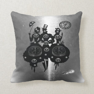 Processaa Steampunk Silhouette Kudde
