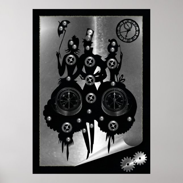 Processaa Steampunk Silhouette Poster (Framsidan)