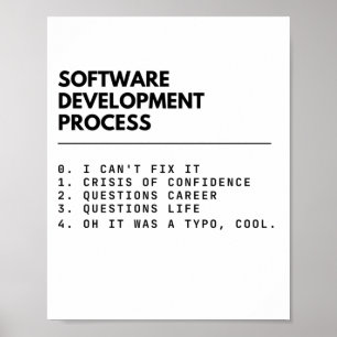 Processaa utvecklare av software Development-funkt Poster
