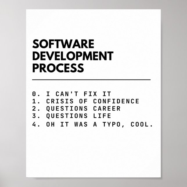 Processaa utvecklare av software Development-funkt Poster (Framsidan)