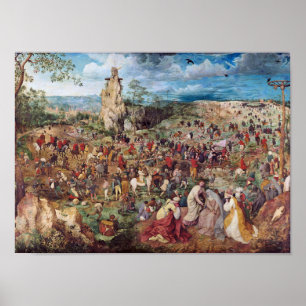 Processen till Calvariation, Pieter Bruegel Poster