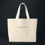 Processing Focus Minimalist Jumbo Tote Bag Tygkasse<br><div class="desc">The heavy-duty carry-all for deep work. An oversized,  durable tote bag designed for hauling laptops,  notebooks,  and all essential tools for a high-output day.</div>