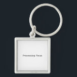 Processing Focus Minimalist Typewriter  Fyrkantig Silverfärgad Nyckelring<br><div class="desc">Take the mindset anywhere. A clear,  heavy-duty acrylic keychain featuring high-definition typewriter printing on both sides for a modern,  industrial accessory.</div>