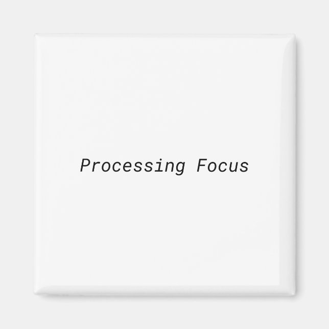 Processing Focus Minimalistisk skrivmaskin  Magnet (Framsidan)