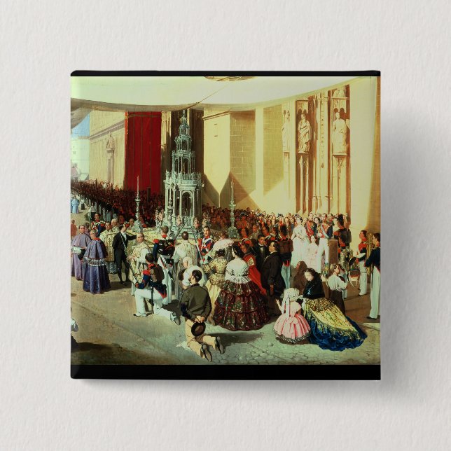 Procession av Corpus Christi i Seville Knapp (Framsida)