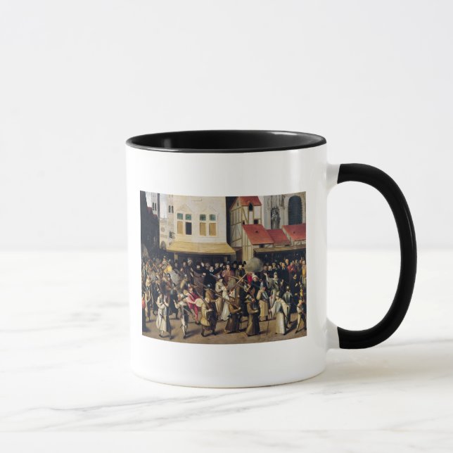 Procession av den heliga ligan i 1590 mugg (Höger)