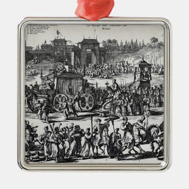 Procession från grindarna av Macao Julgransprydnad Metall (Framsidan)