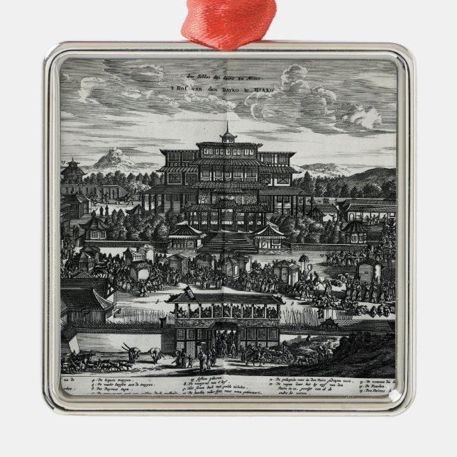 Procession från Macao, en illustration Julgransprydnad Metall (Framsidan)