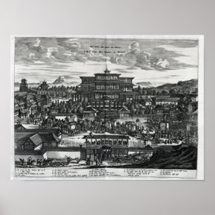 Procession från Macao, en illustration Poster