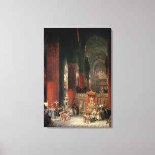 Procession i den Seville domkyrkan, 1833 (olja på Canvastryck