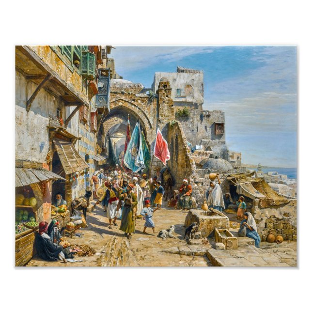 Procession i Jaffa | Gustav Bauernfeind | Fototryck (Framsidan)