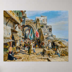 Procession i Jaffa   Gustav Bauernfeind   Poster