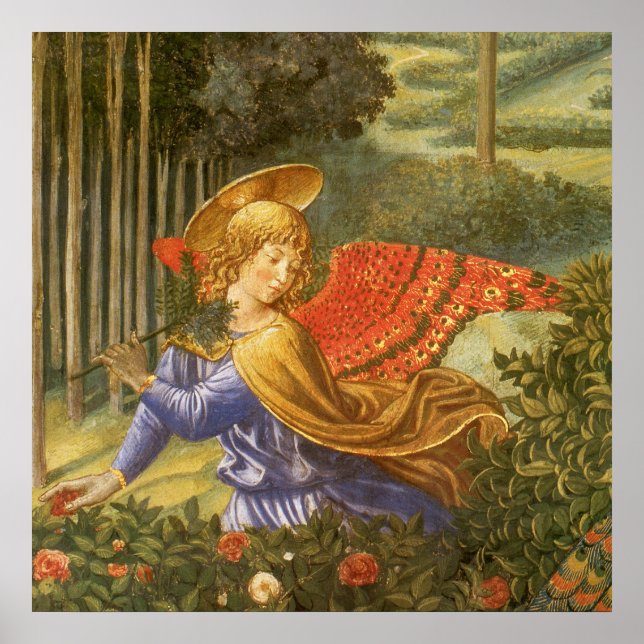 Processionen av de vise männen Ängel av Benozzo Go Poster (Framsidan)