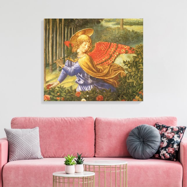 Processionen av de vise männens änglar av Benozzo  Canvastryck (Insitu (Vardagsrum))