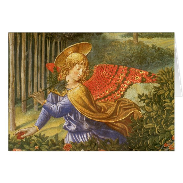 Processionen av de vise männens änglar av Benozzo  Hälsningskort (Framsidan Horizontal)