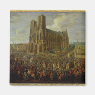 Processionen av kungen Louis XV Magnet