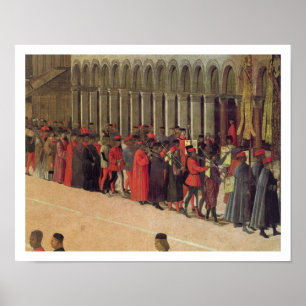Processionen i St Mark kvadrerar, specificerar av Poster