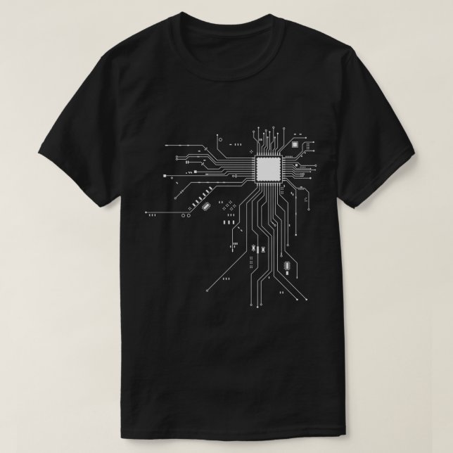 Processorkretsdiagram - klassiskt T-Shirt (Design framsida)