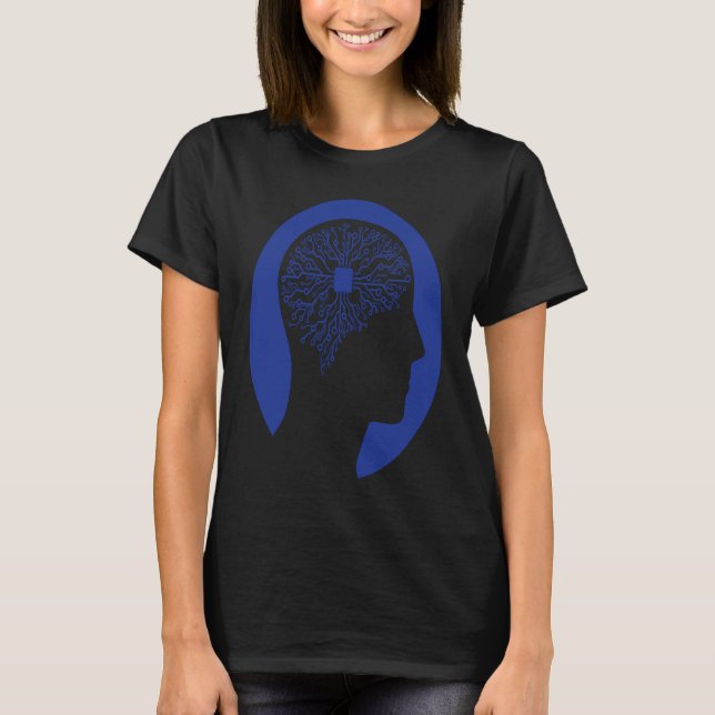 Processorns kärnprocessorkretskort AI Geek Gamer B T Shirt (Framsida)