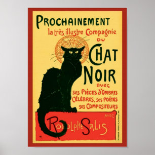 Prochainement Le Chatta Noir Steinlen Fine Art Poster
