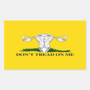 ProChoice går inte på min Uterus-Flagga Rektangulärt Klistermärke