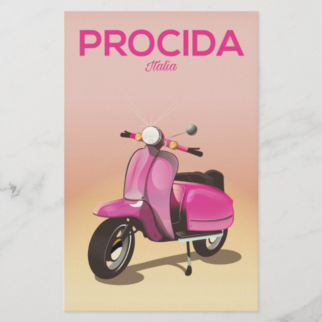 Procida-Italiens skolsemester poster Brevpapper (Framsida)