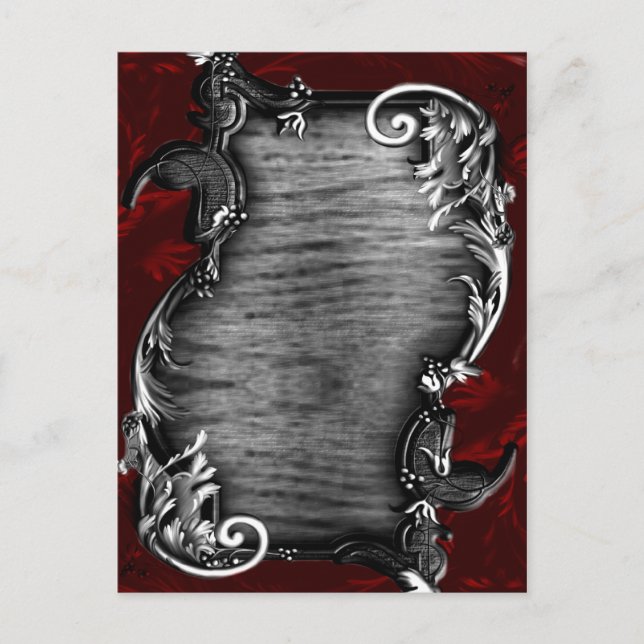 Proclamation Vampire Gotisk Bröllop Meddelande Vykort (Framsida)