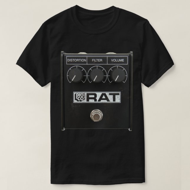 ProCo RÅTTA Guitar Pedal Distortion Sticker T Shirt (Design framsida)