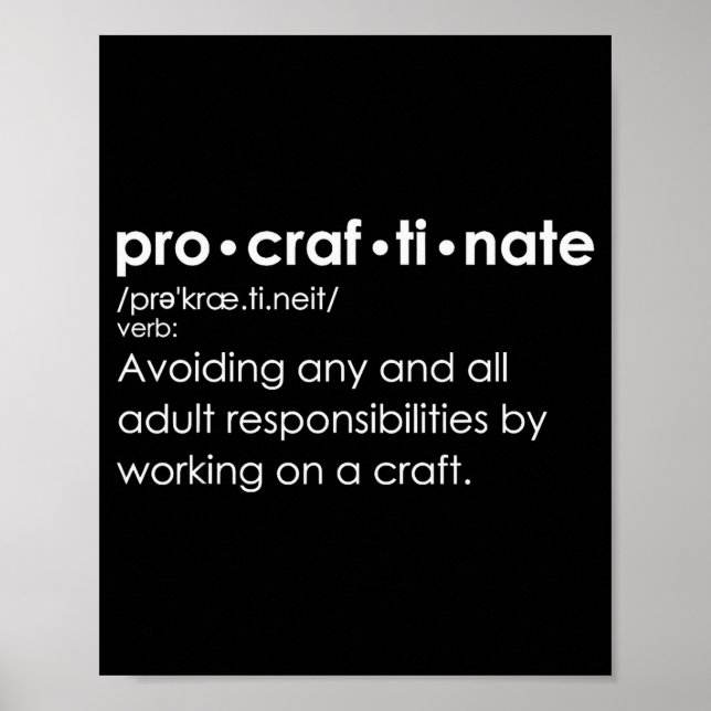 Procraftinate Definition - Avoiding Any And All Ad Poster (Framsidan)